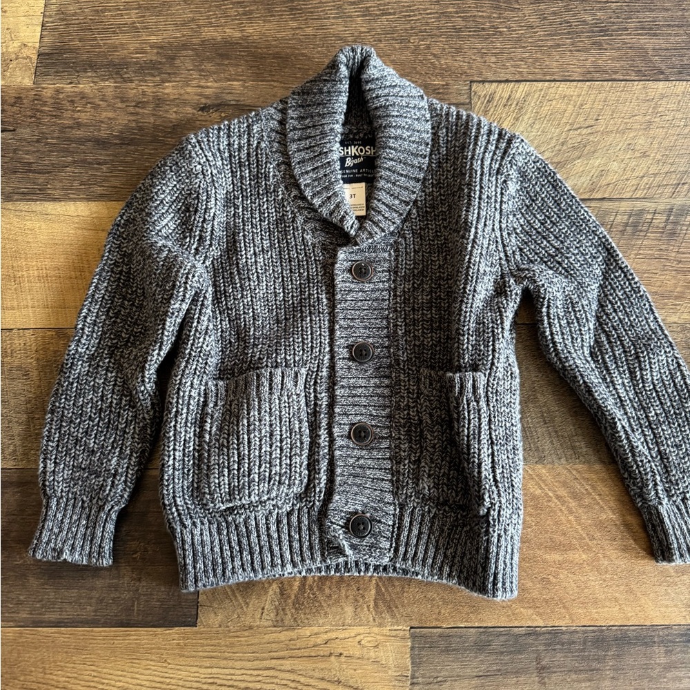 OshKosh B'gosh Boys Gray Cardigan Sweater